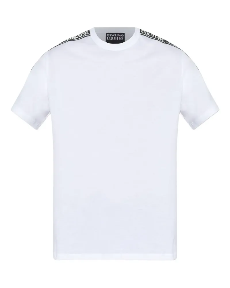 Versace Jeans T-Shirt mit Besatzstreifen - Weiß Weiß