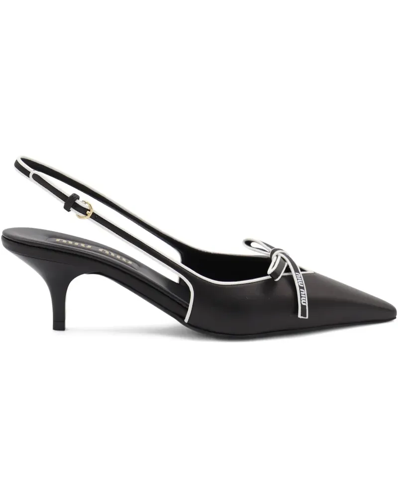 Miu Miu Slingback-Pumps 55mm - Schwarz Schwarz