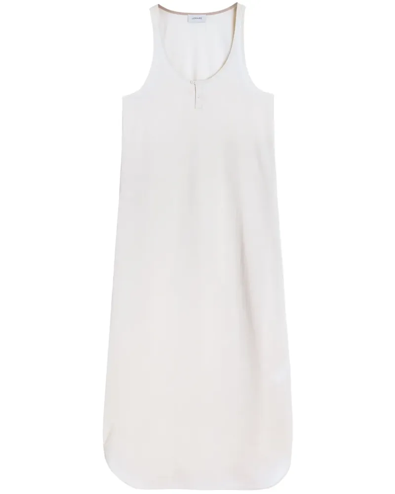Christophe Lemaire Maxikleid mit Diagonalschnitt - Weiß Weiß