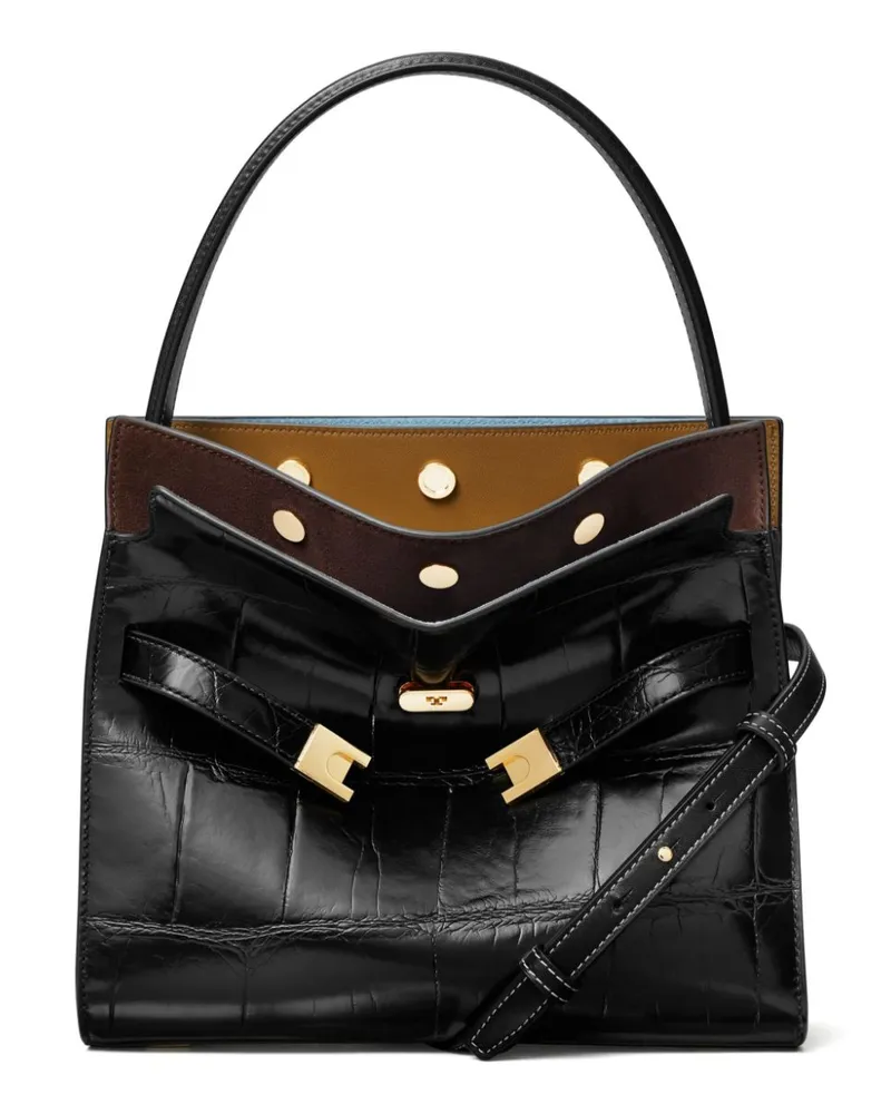 Tory Burch Kleine texturierte Lee Radziwill Tote Bag - Schwarz Schwarz