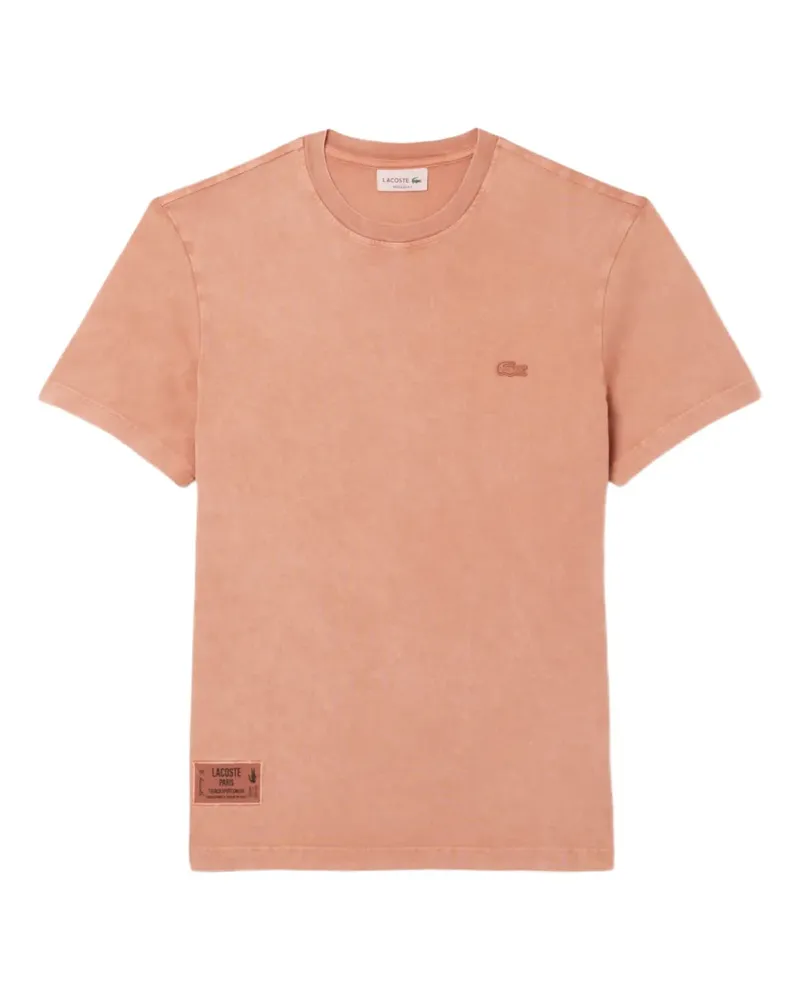 Lacoste T-Shirt mit Logo-Stickerei - Orange Orange