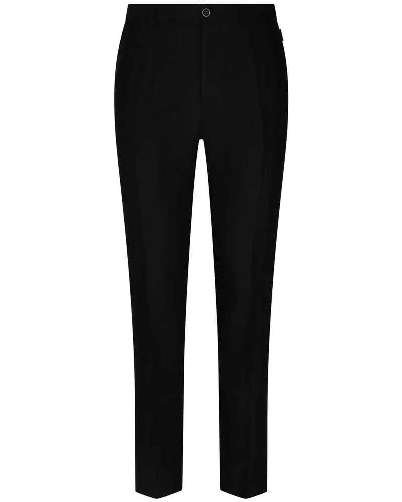Dolce & Gabbana Klassische Leinenhose - Schwarz Schwarz