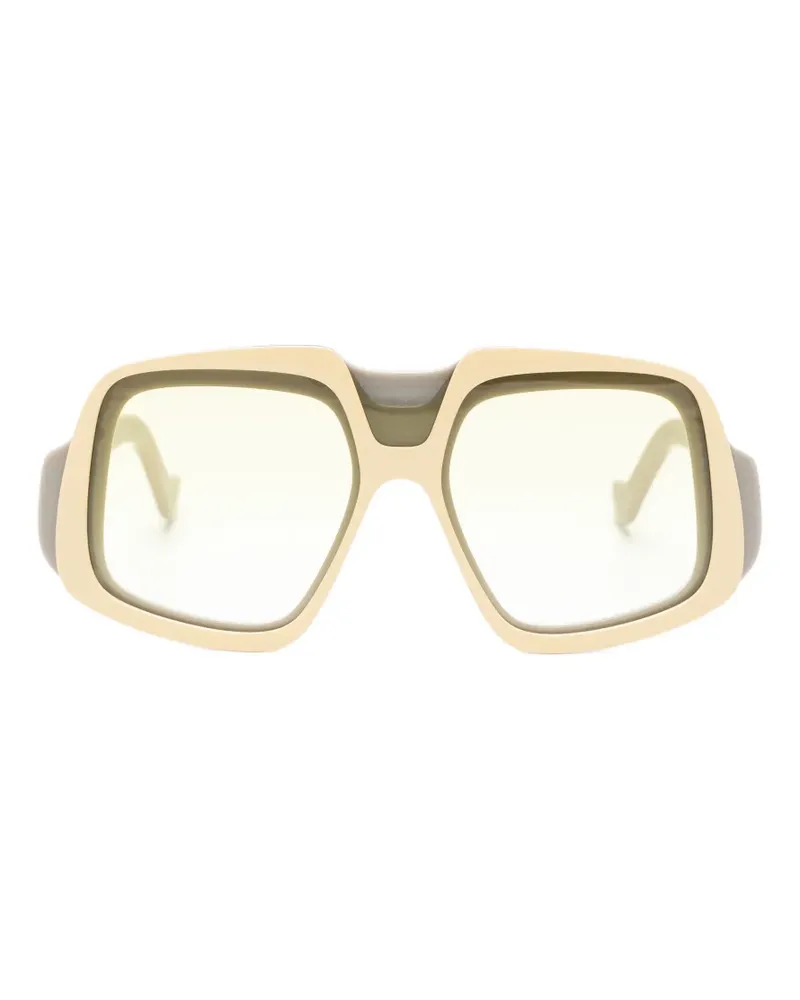 Loewe Eckige Sonnenbrille mit Anagramm - Grün Grün