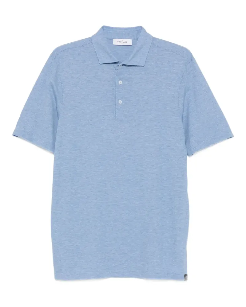 Gran Sasso Meliertes Poloshirt - Blau Blau