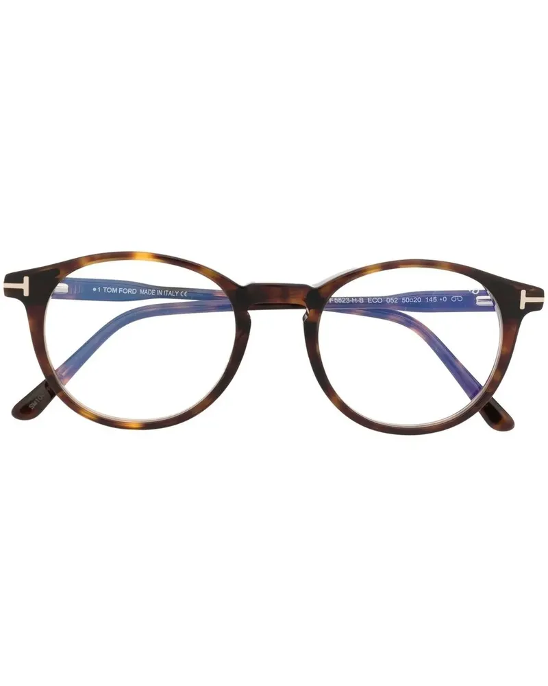 Tom Ford Brille mit getönten Clip-On-Gläsern - Braun Braun