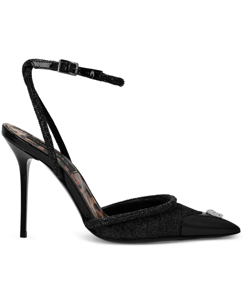 Philipp Plein Glitter Decollete Pumps - Schwarz Schwarz