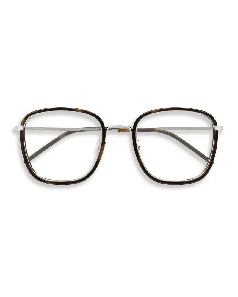 Saint Laurent Brille mit eckigem Gestell - Braun Braun