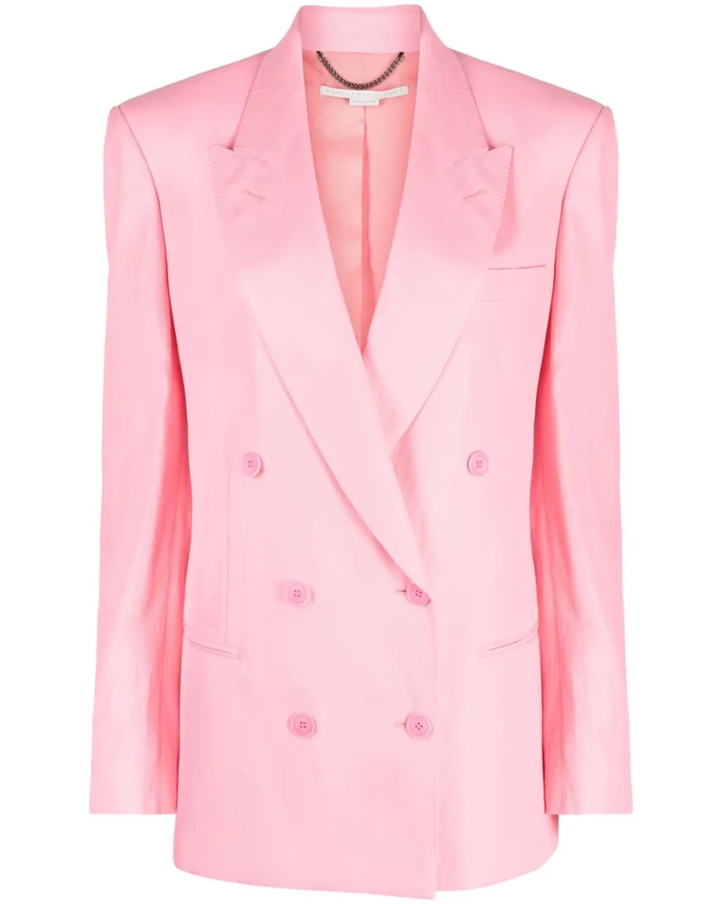 Stella McCartney Doppelreihiger Blazer mit steigendem Revers - Rosa Rosa