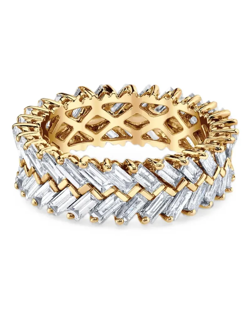 ANITA KO Zipper Ring mit Diamant - Gold Gold