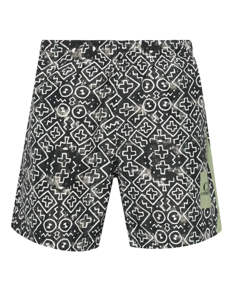 C.P. Company Badeshorts mit Baja-Print - Grün Grün