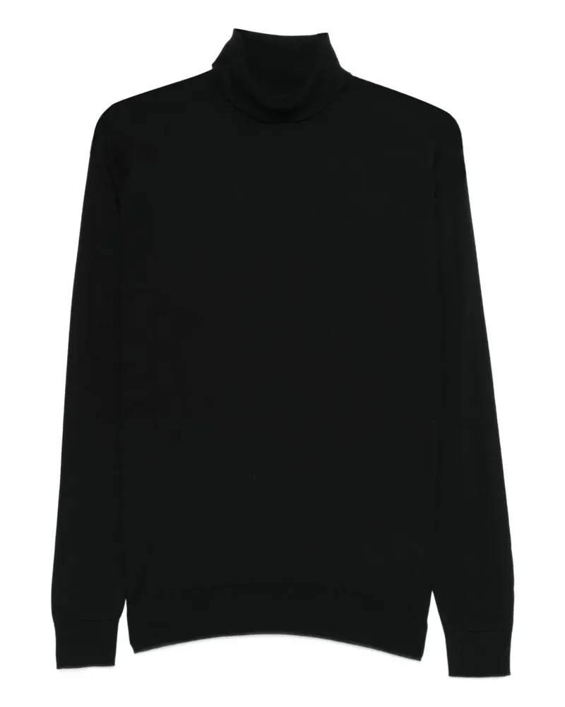 John Smedley Hawley Rollkragenpullover - Schwarz Schwarz