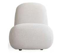Toe Lounge-Stuhl aus Bouclé - Weiß