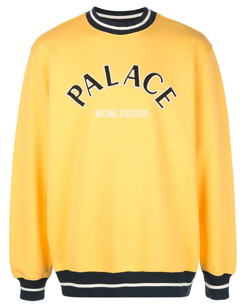 PALACE Sweatshirt mit Logo-Stickerei - Gelb Gelb