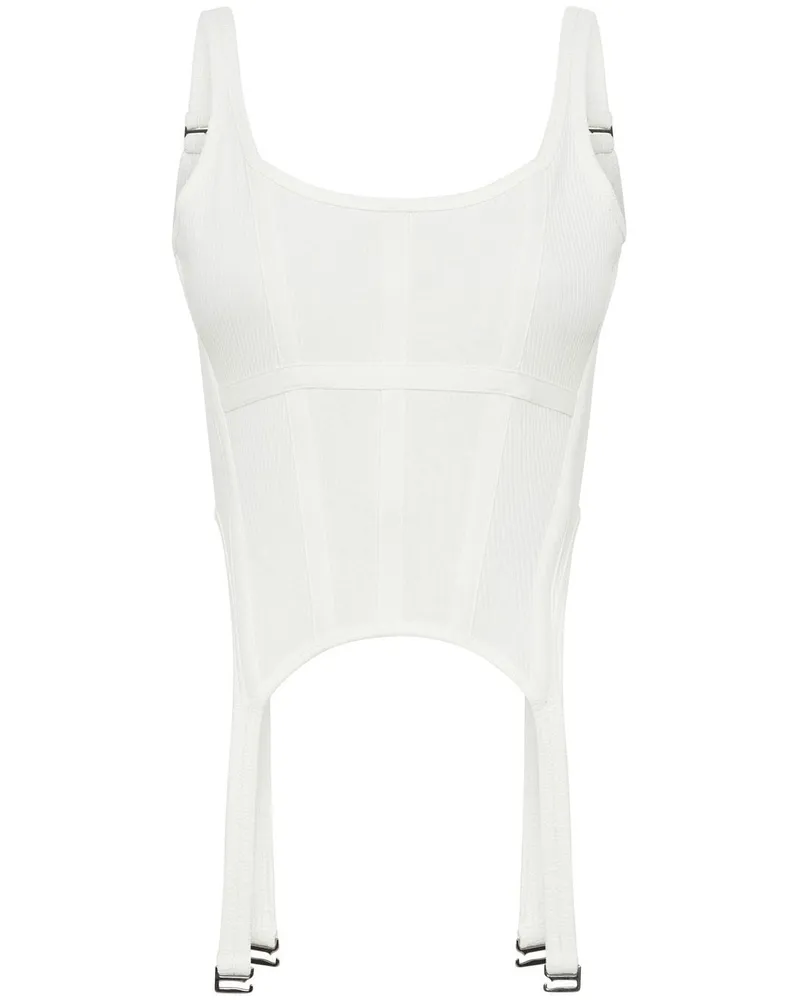 Dion Lee Gerippte Corsage - Weiß Weiß