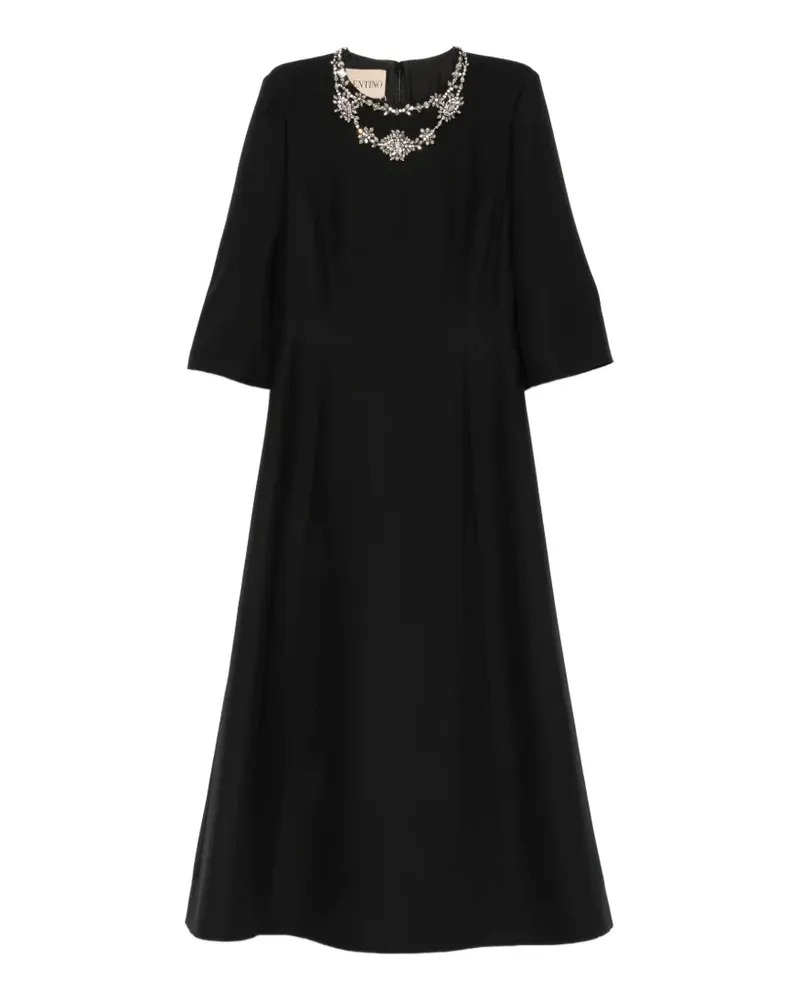Valentino Garavani crystal-embellished A-line midi dress - Schwarz Schwarz