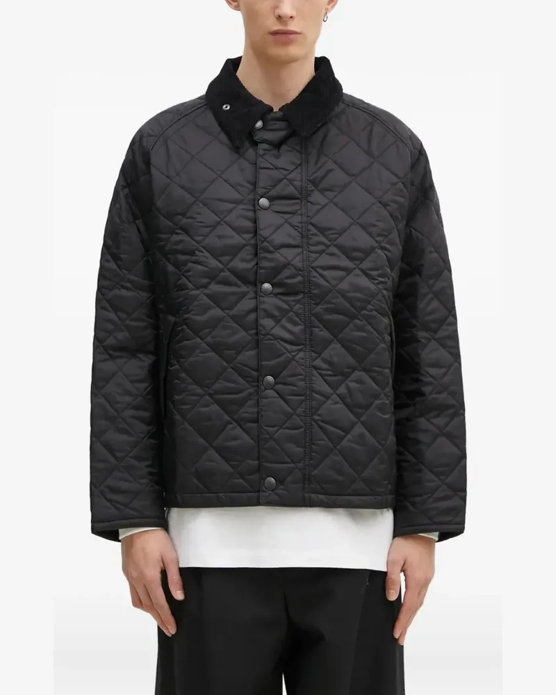Barbour Gesteppte Cordjacke - Schwarz Schwarz