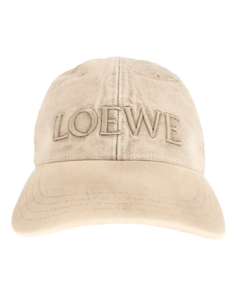 Loewe logo-embroidered cotton cap hat - Weiß Weiß