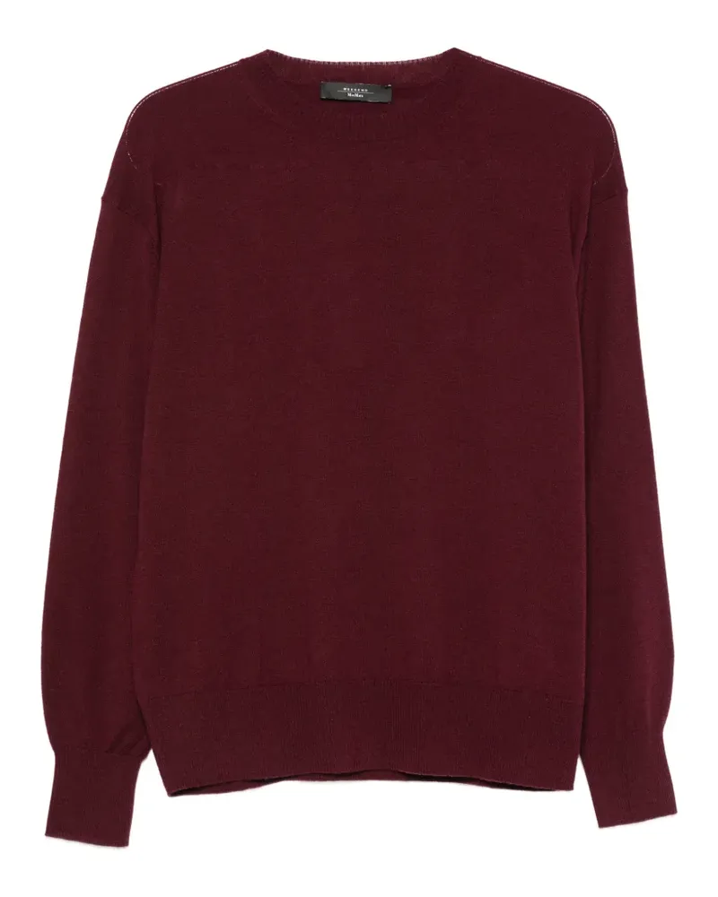 Max Mara crew-neck ribbed-trim sweater - Rot Rot
