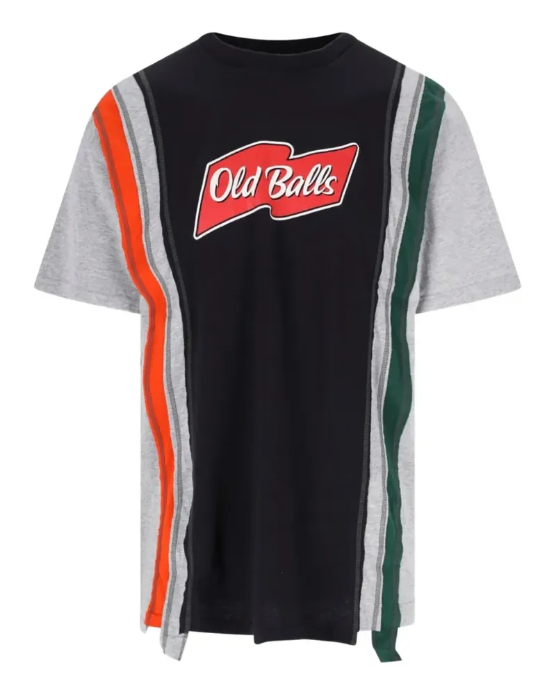 NEEDLES striped T-shirt - Schwarz Schwarz