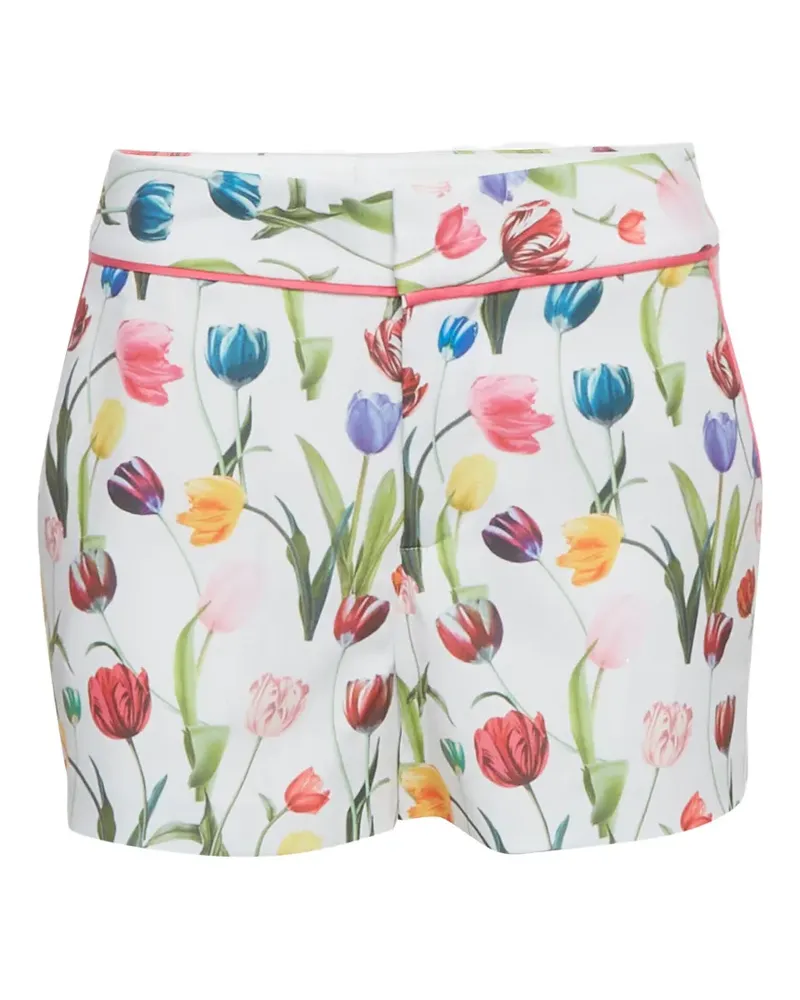 Alice + Olivia Dylan Shorts mit Tulpen-Print - Weiß Weiß