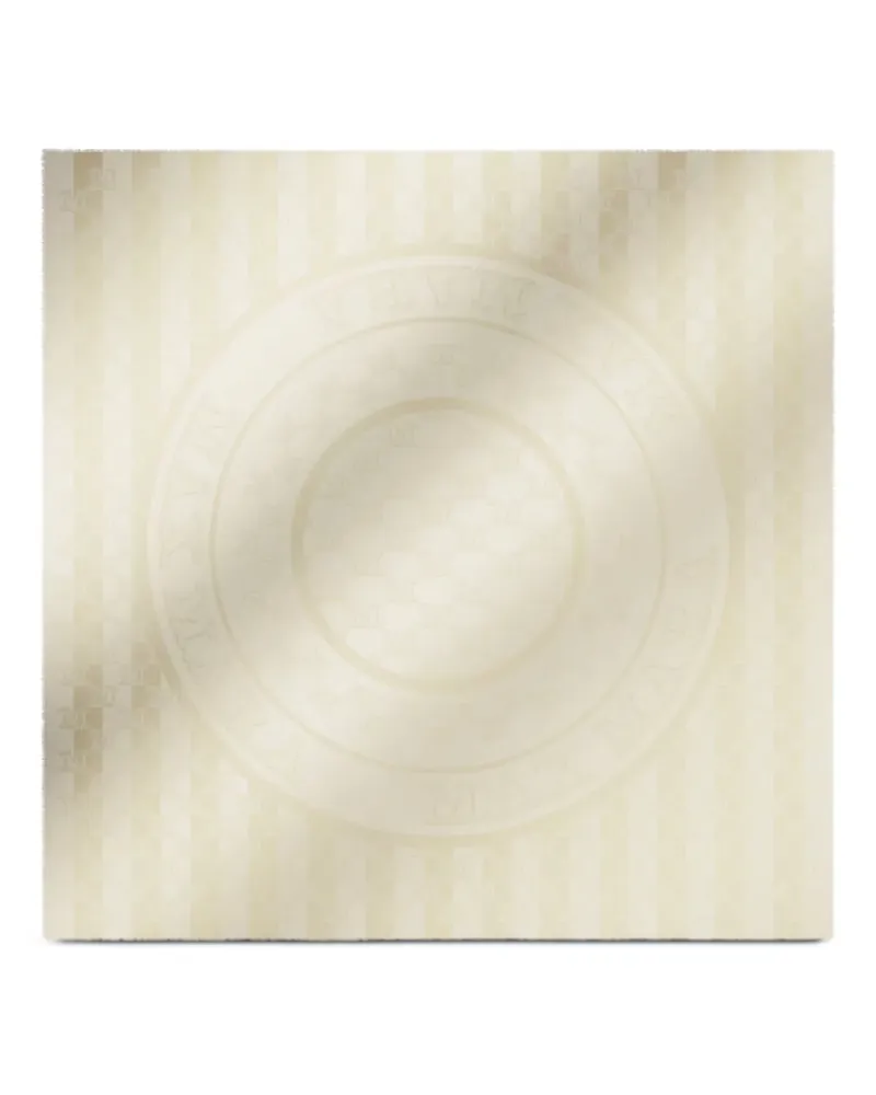 Max Mara Gemusterter Schal mit Logo - Nude Nude