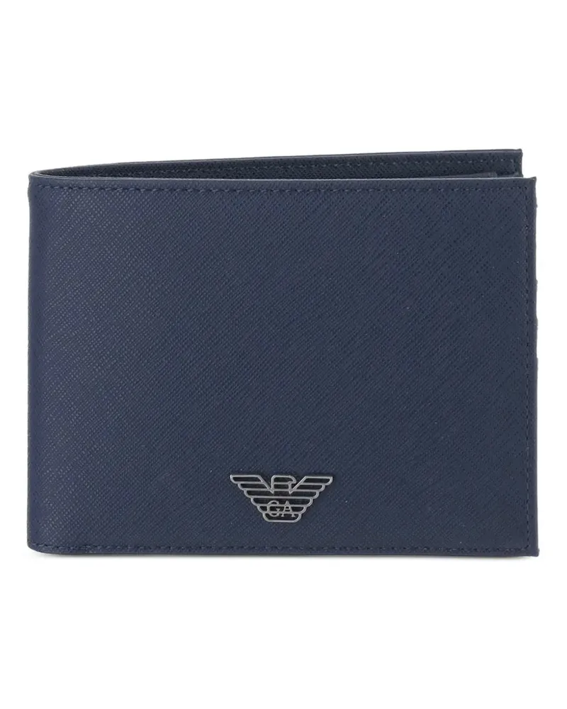 Emporio Armani Portemonnaie mit Logo-Schild - Blau Blau