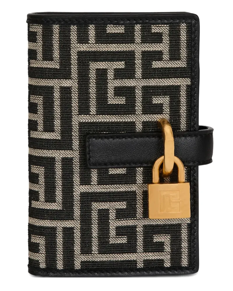 Balmain Jacquard-Portemonnaie - Schwarz Schwarz