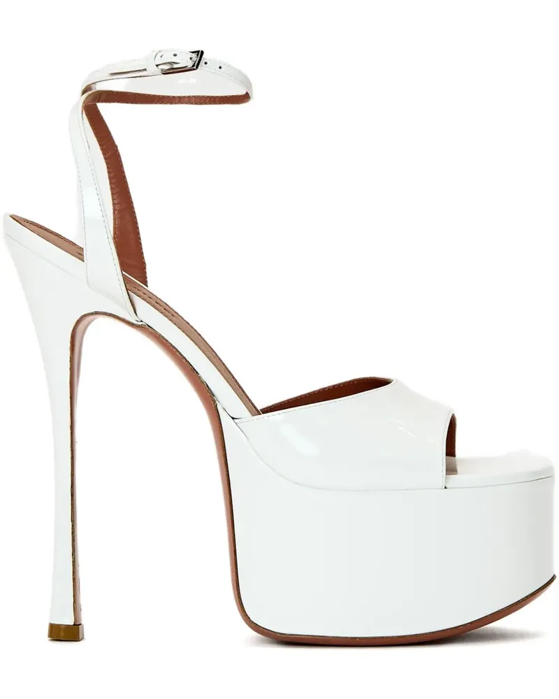 Amina Muaddi 155mm Aya platform sandals - Weiß Weiß