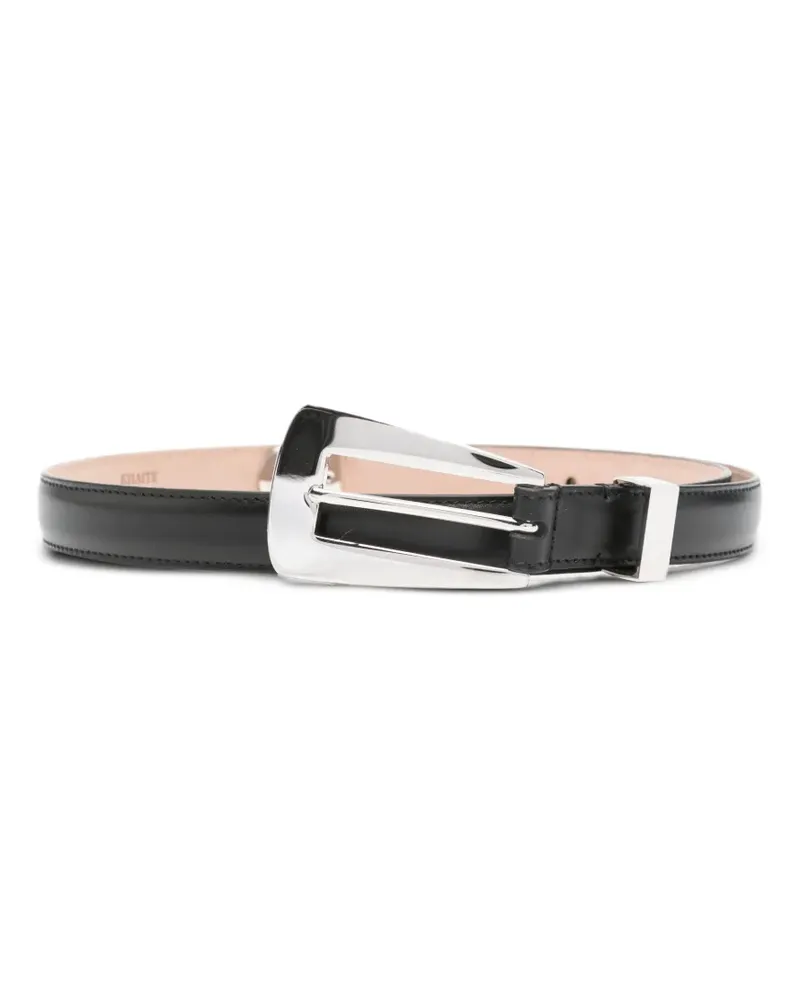 KHAITE Lucca silver-tone buckle belt - Schwarz Schwarz