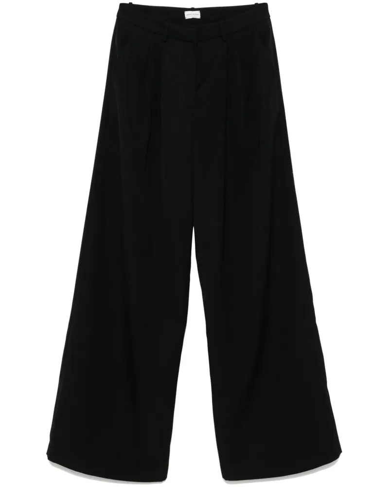 Magda Butrym Hose mit weitem Bein - Schwarz Schwarz