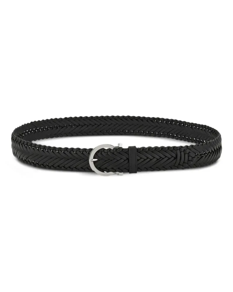 Ferragamo Geflochtener Gancini Gürtel - Schwarz Schwarz