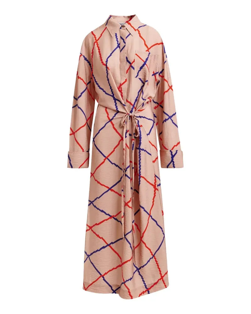 Essentiel checked maxi dress - Rosa Rosa