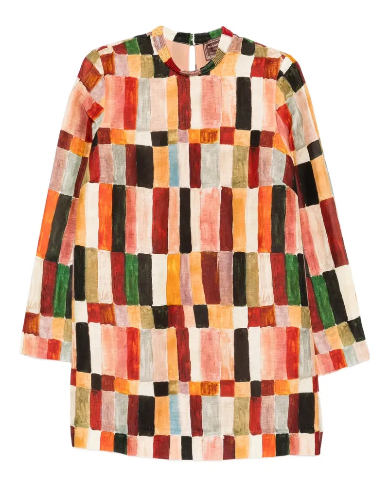 ALEMAIS x LRNCE Marjorelle multicoloured mini dress - Nude Nude