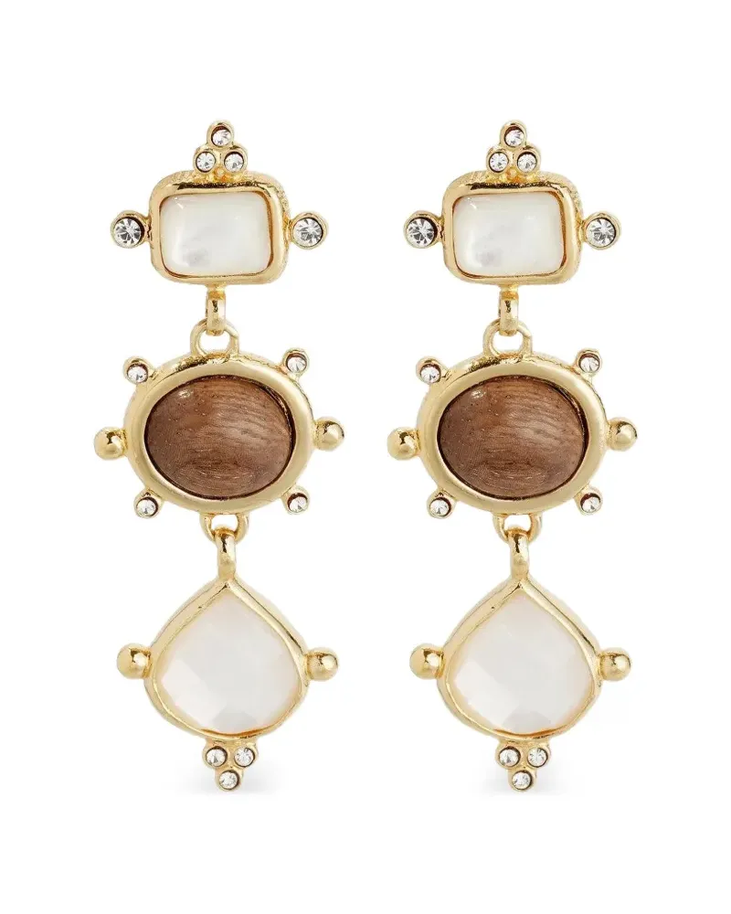 Gas Bijoux Tiki Three Hängeohrringe - Gold Gold