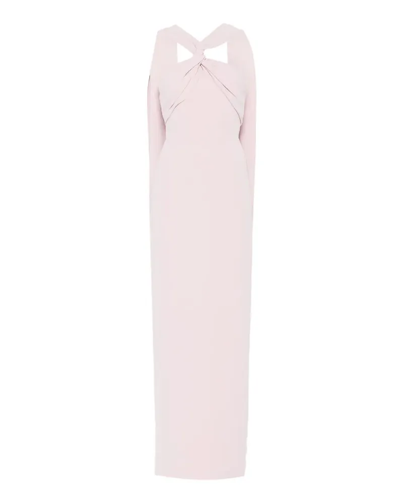 Solace London Neckholder-Maxikleid mit drapiertem Schal - Rosa Rosa