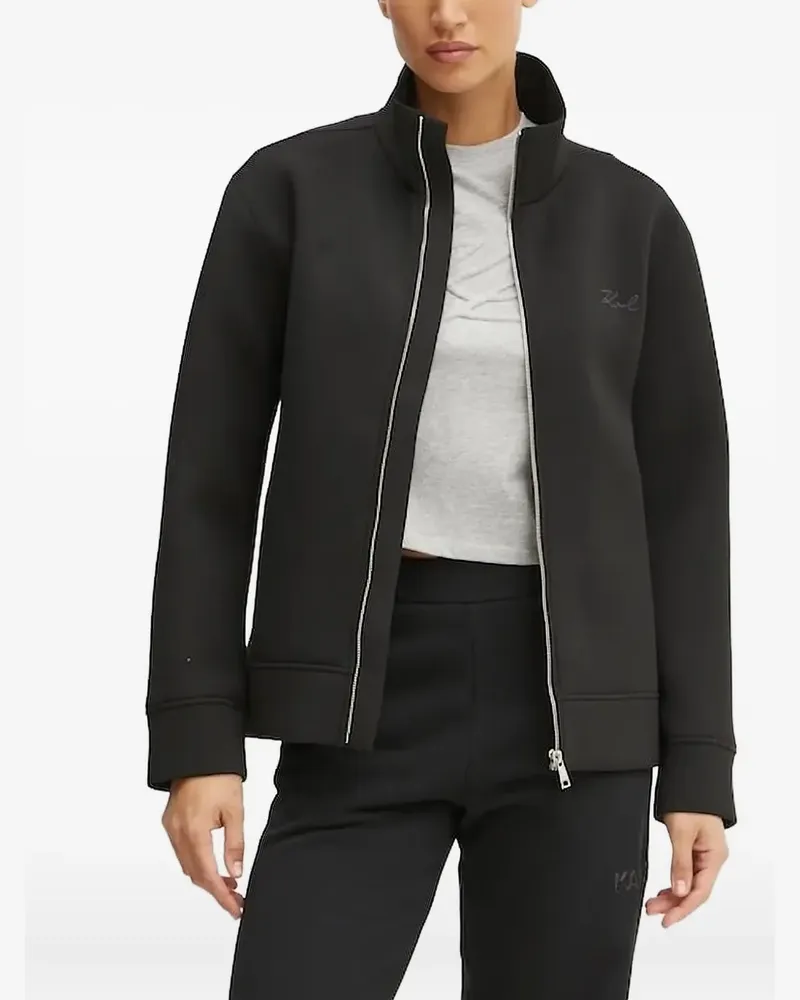 Karl Lagerfeld Sweatshirt mit Reißverschluss - Schwarz Schwarz