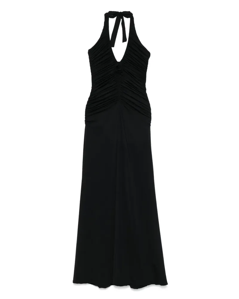 Maygel Coronel Román Maxikleid - Schwarz Schwarz