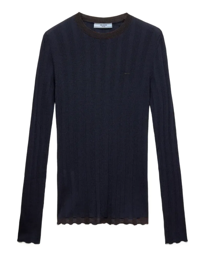 Prada Pullover mit Rundhalsausschnitt - Blau Blau