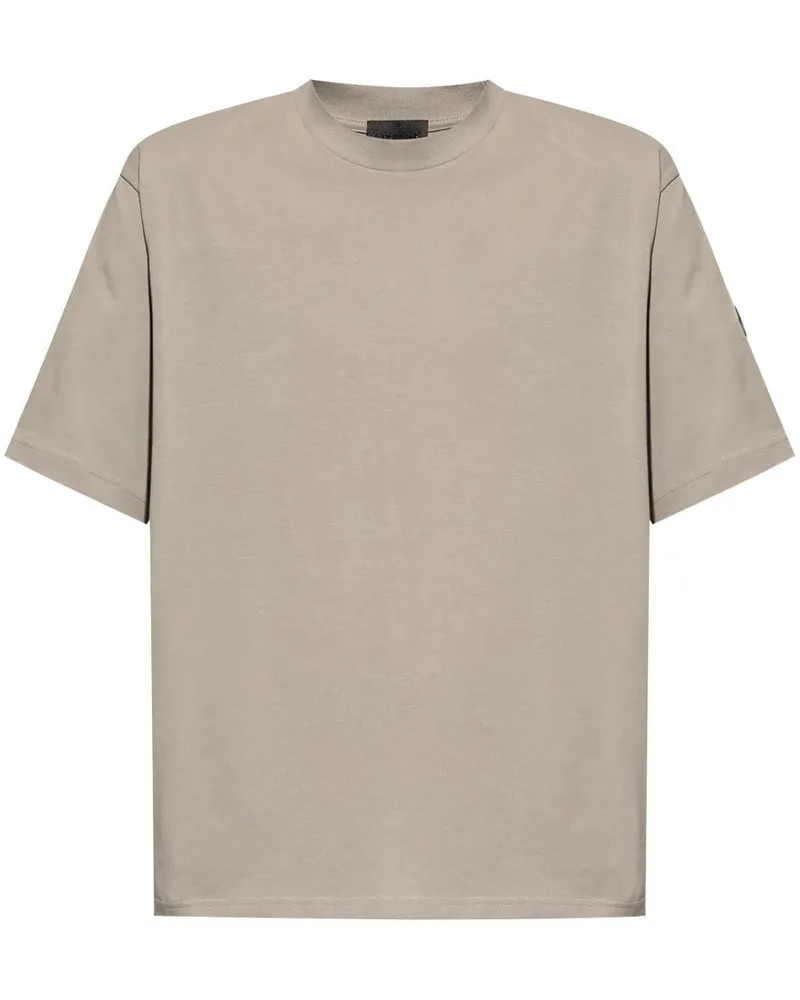 Moncler T-Shirt mit Logo-Patch - Grau Grau