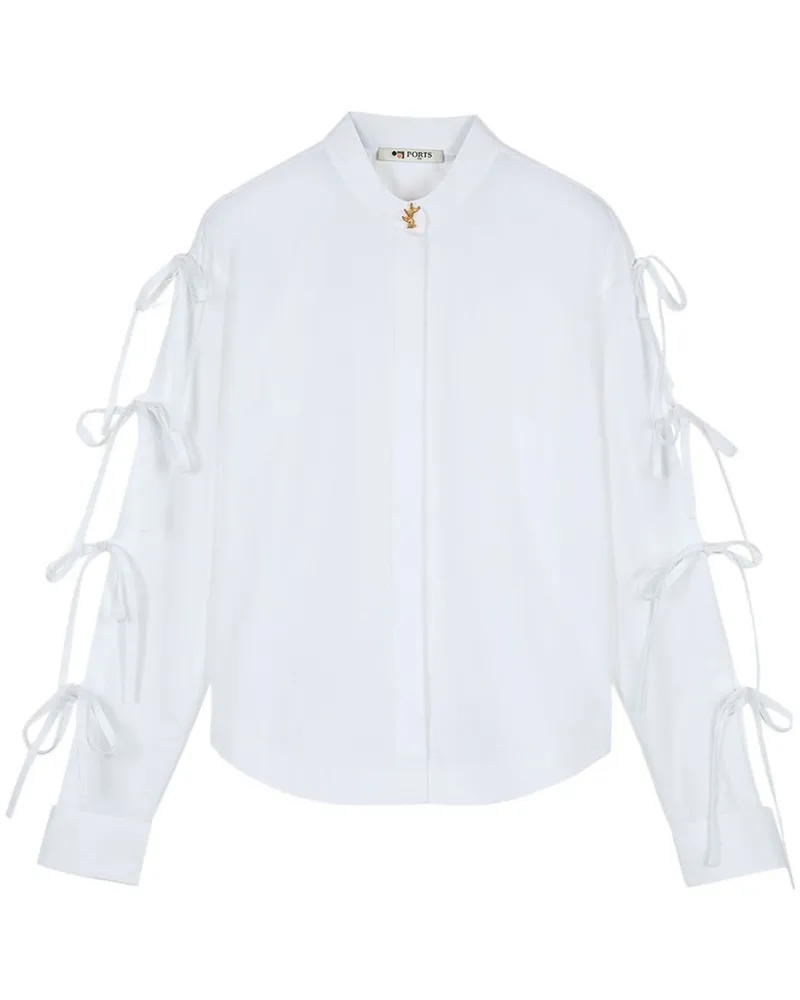 Ports 1961 Hemd mit Schleifendetail - Weiß Weiß