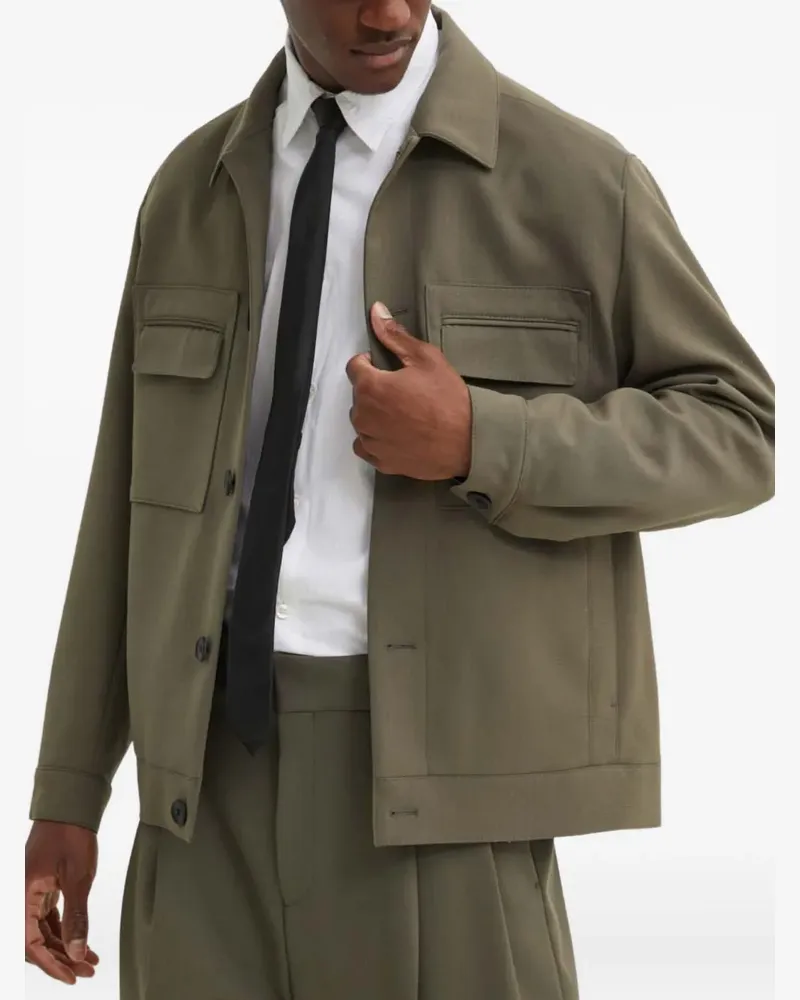 HUGO BOSS Jacke mit geknöpften Taschen - Grün Grün