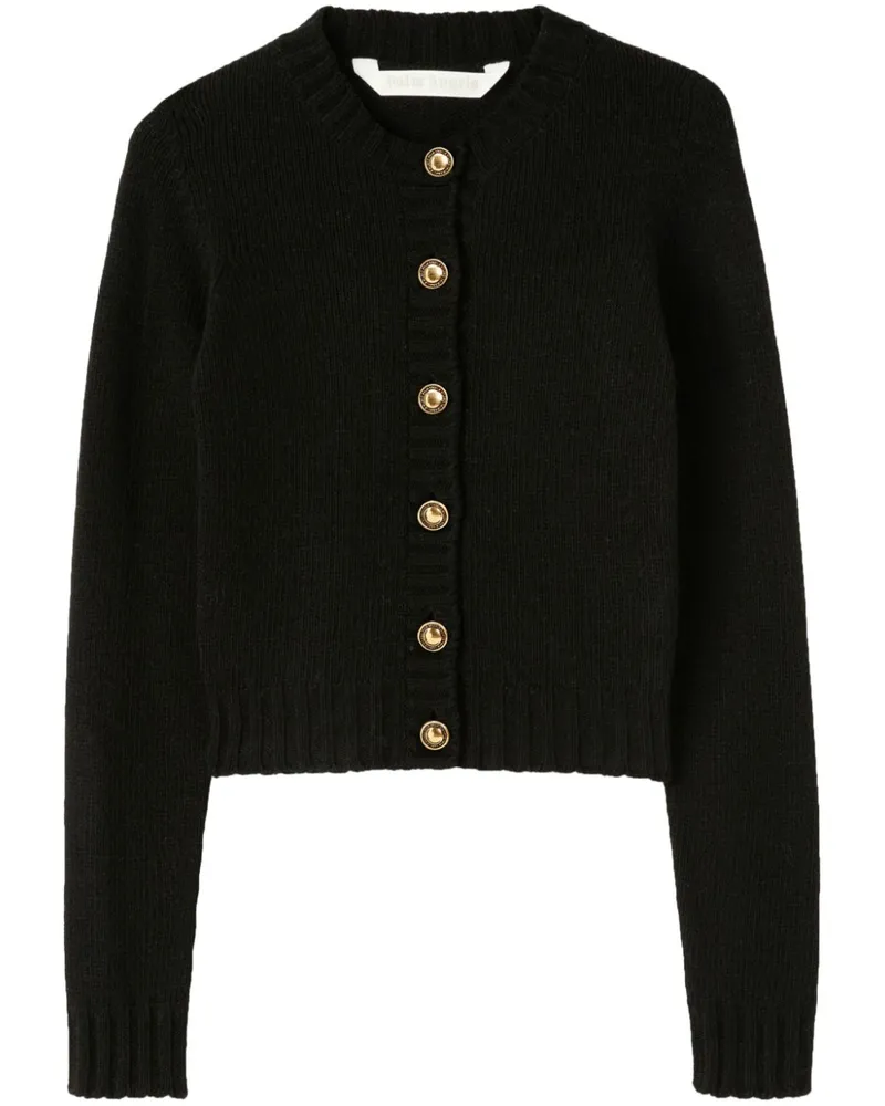 Palm Angels Cardigan mit Bogen-Logo - Schwarz Schwarz