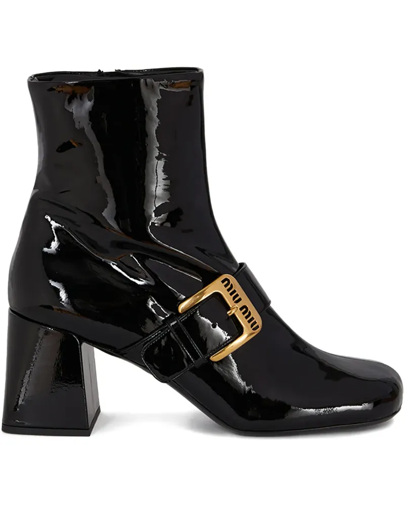 Miu Miu Stiefeletten mit Schnallen - Schwarz Schwarz