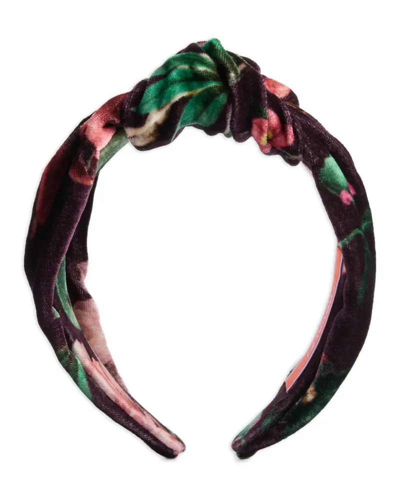 La DoubleJ Love Knot Haarreif mit Blumen - Violett Violett