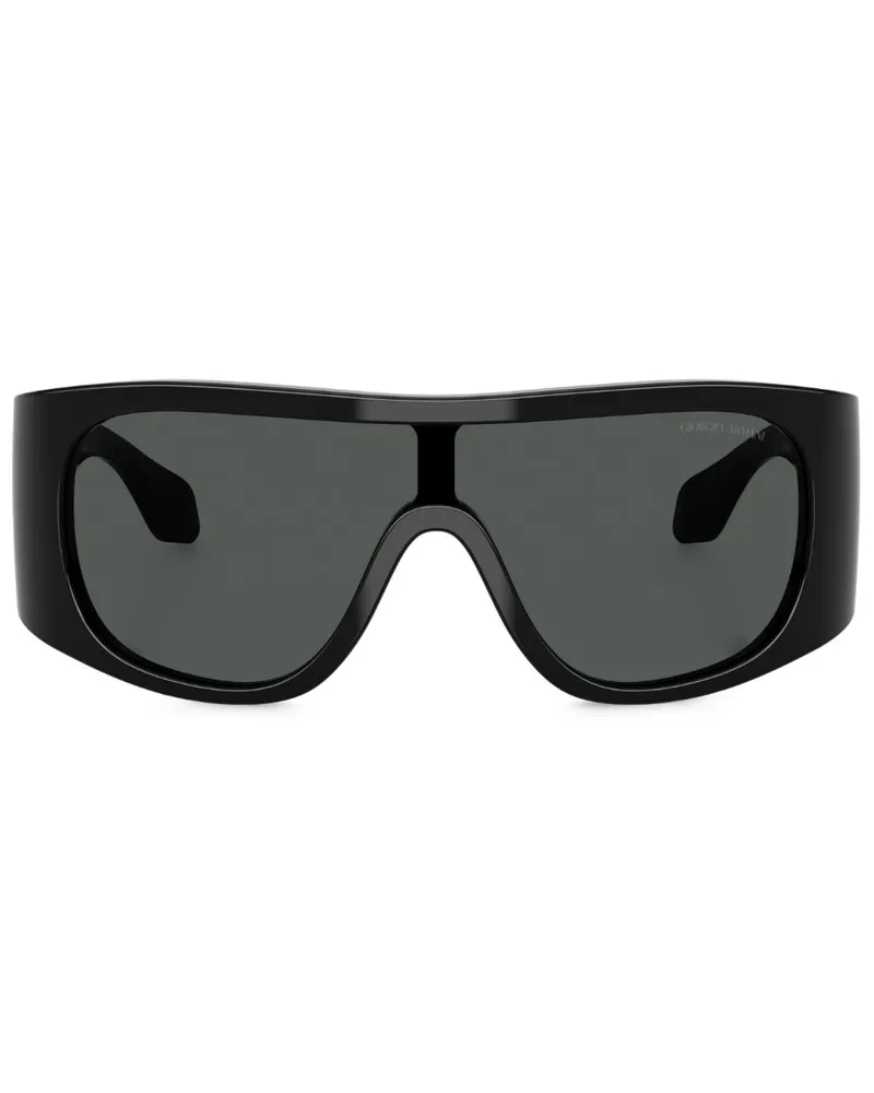 Giorgio Armani Sonnenbrille mit Logo-Print - Schwarz Schwarz