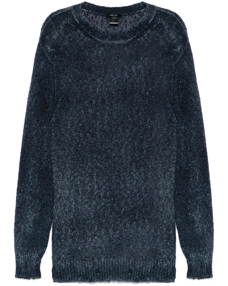 Avant Toi Pullover im Distressed-Look - Blau Blau