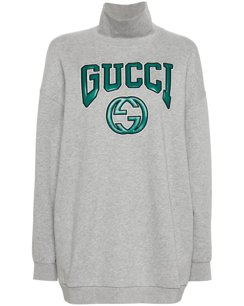 Gucci Sweatshirt mit Logo-Patch - Grau Grau