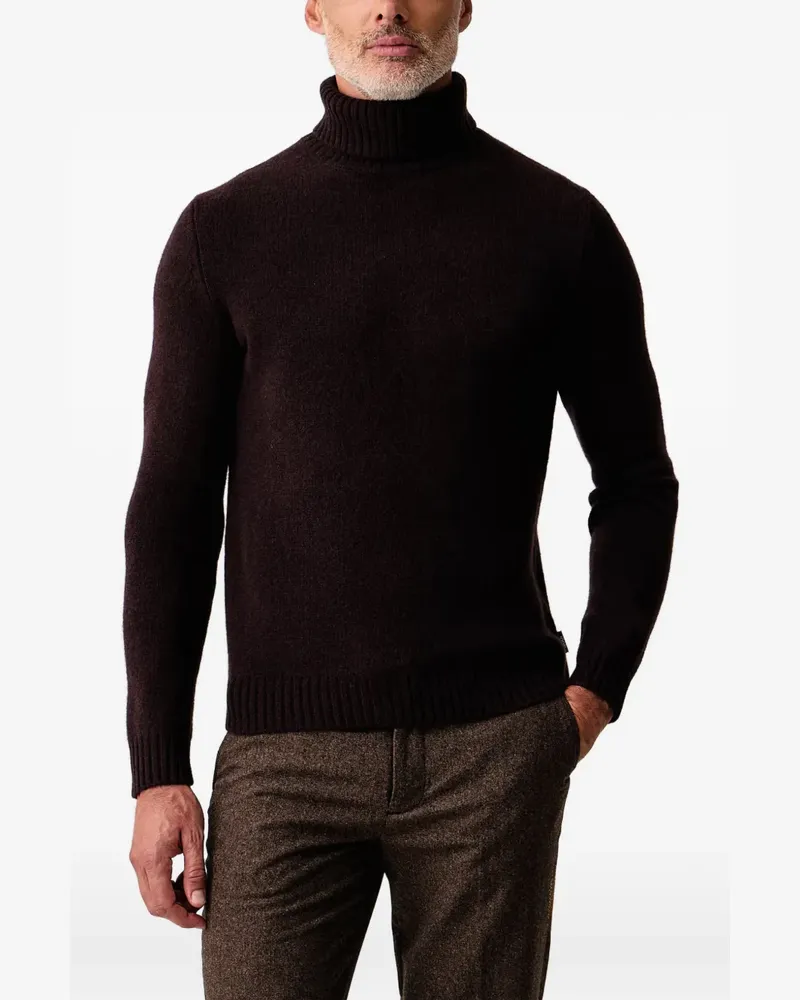 JOOP! roll-neck ribbed-trim sweater - Braun Braun