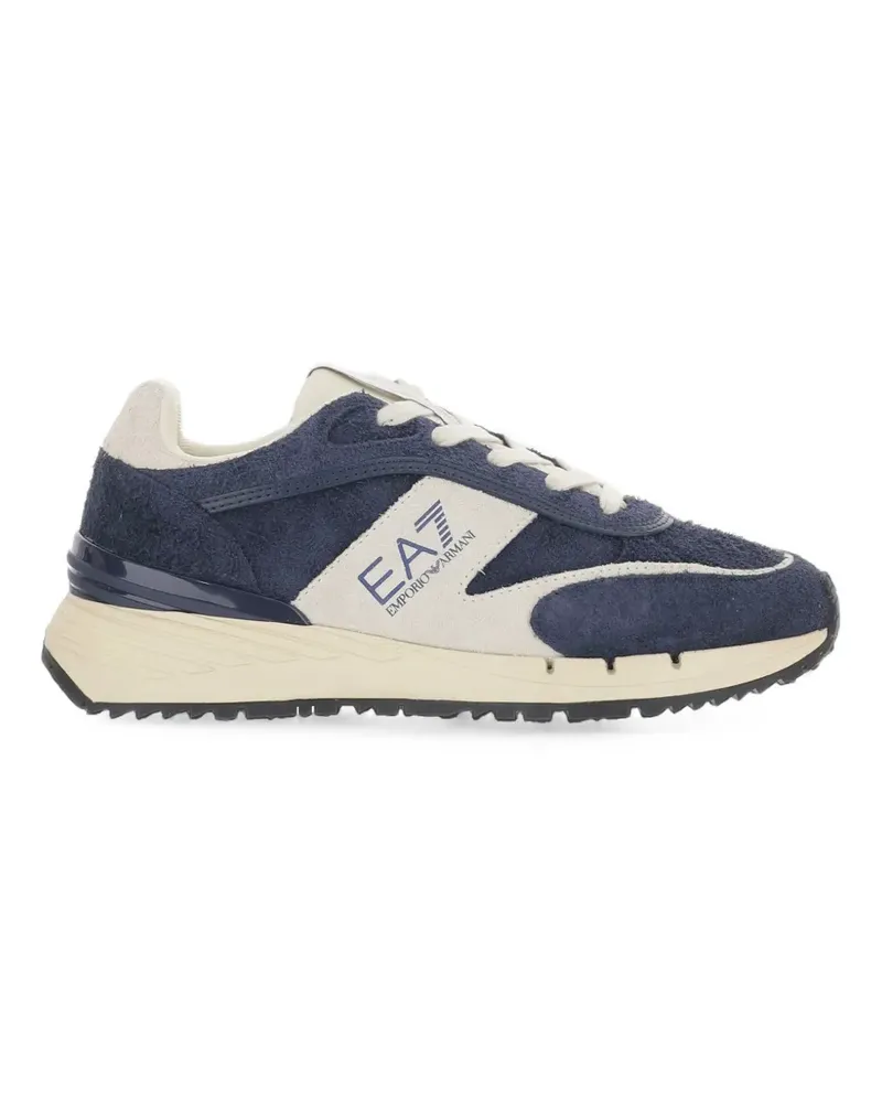 EA7 OTG Low-Top-Sneakers aus Leder - Blau Blau