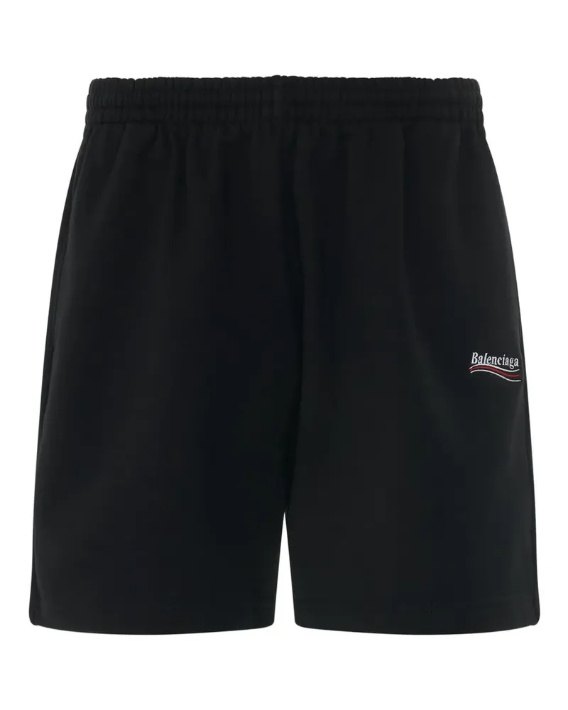 Balenciaga Joggingshorts mit Logo-Stickerei - Schwarz Schwarz